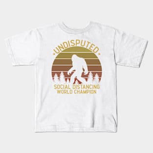 Undisputed Social Distancing World Champion Vintage Kids T-Shirt